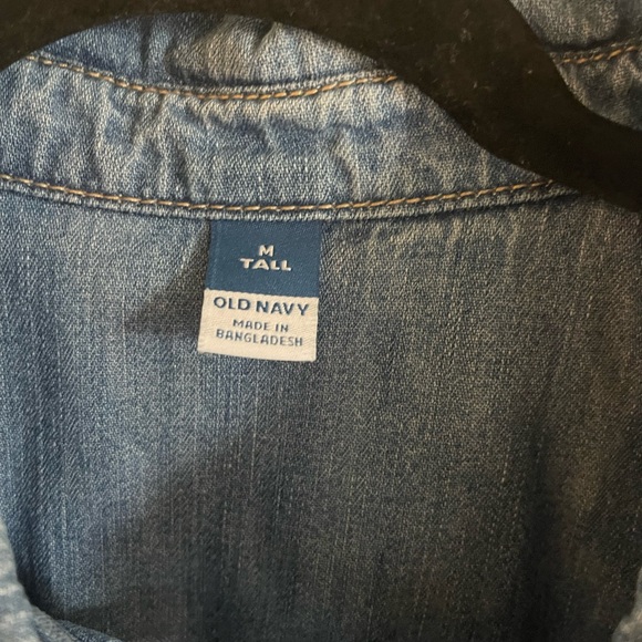 Light Wash Denim Dress with Front Pockets - Picture 2 of 4